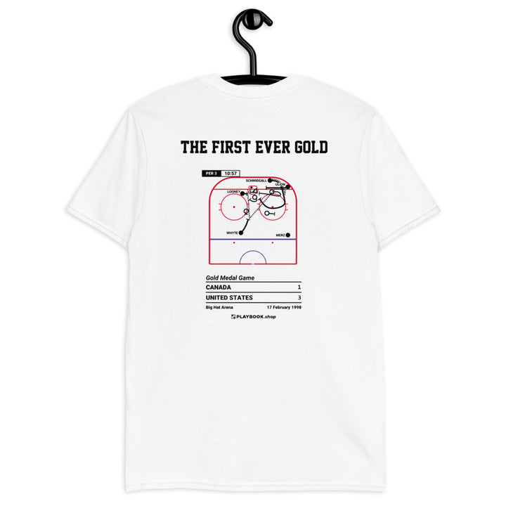 United States Women's National Hockey Team Greatest Goals T-shirt: The First Ever Gold (1998)