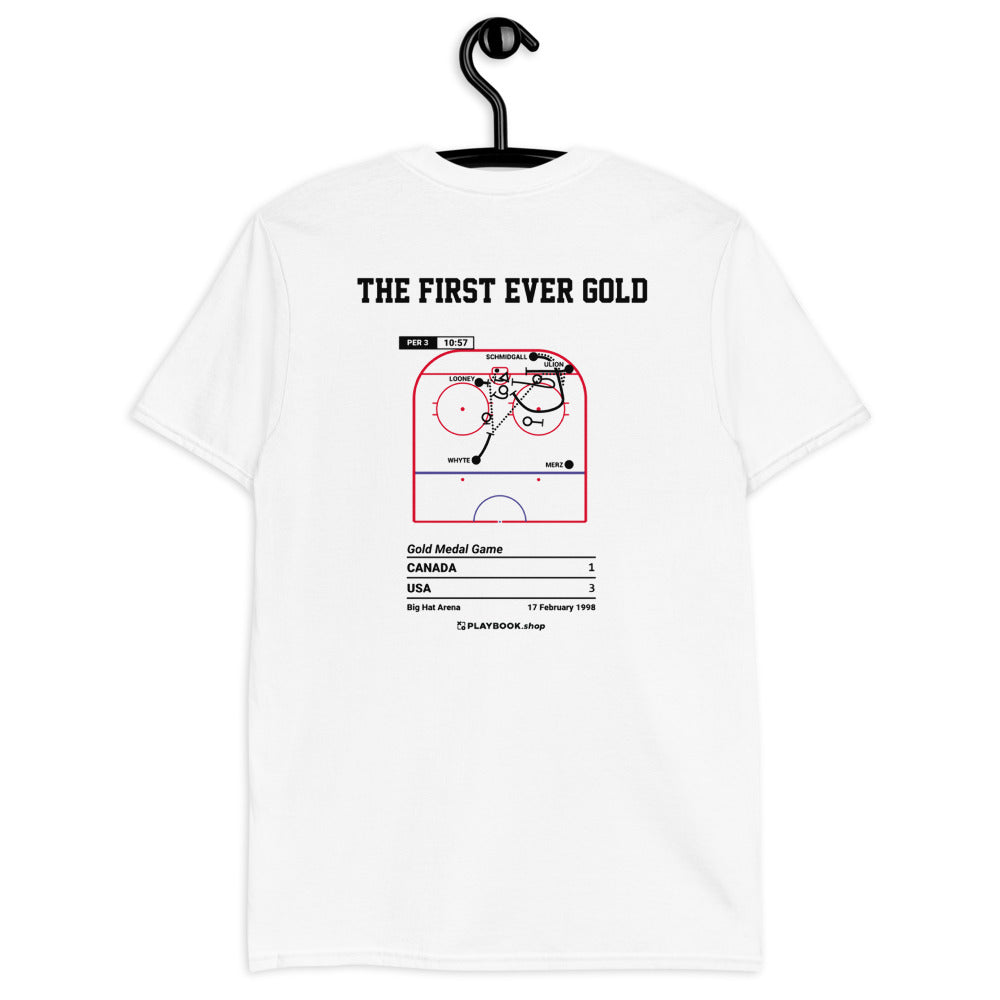 United States Women's National Hockey Team Greatest Goals T-shirt: The First Ever Gold (1998)