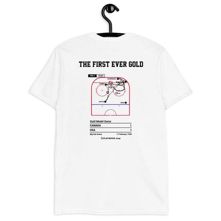 United States Women's National Hockey Team Greatest Goals T-shirt: The First Ever Gold (1998)
