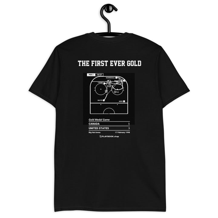 United States Women's National Hockey Team Greatest Goals T-shirt: The First Ever Gold (1998)