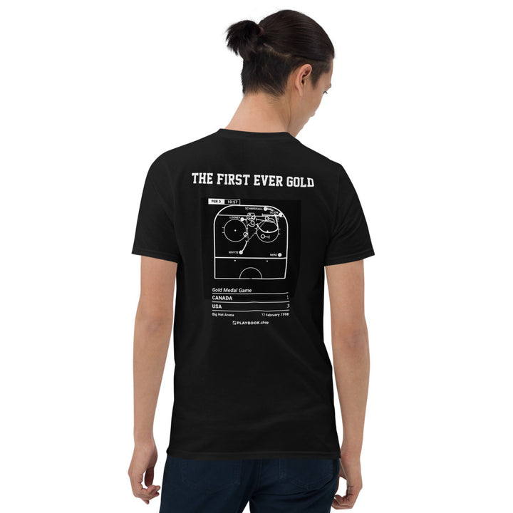 United States Women's National Hockey Team Greatest Goals T-shirt: The First Ever Gold (1998)