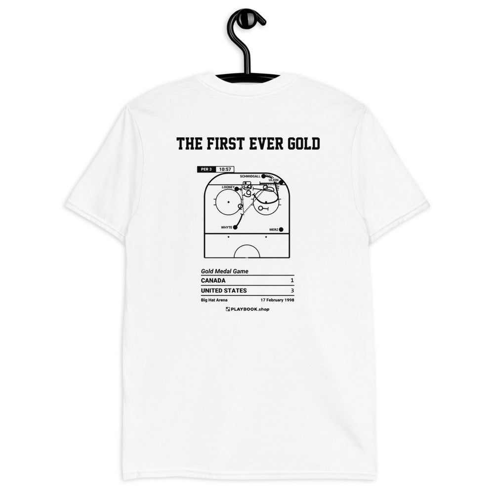 United States Women's National Hockey Team Greatest Goals T-shirt: The First Ever Gold (1998)