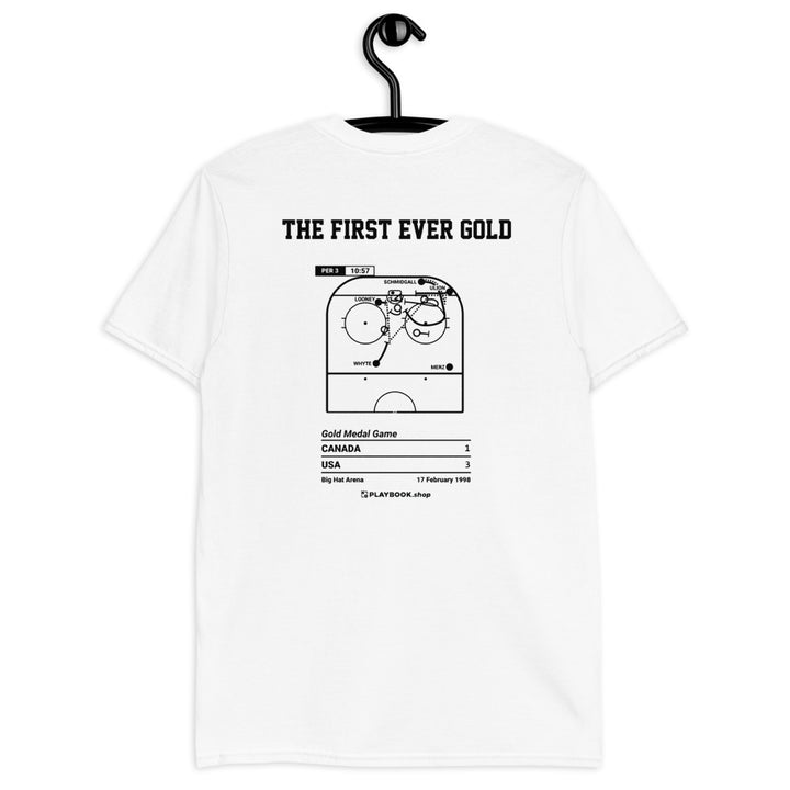 United States Women's National Hockey Team Greatest Goals T-shirt: The First Ever Gold (1998)