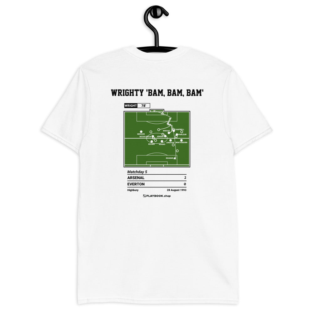 Arsenal Greatest Goals T-shirt: Wrighty 'Bam, Bam, Bam' (1993)