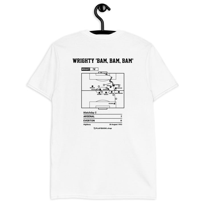 Arsenal Greatest Goals T-shirt: Wrighty 'Bam, Bam, Bam' (1993)