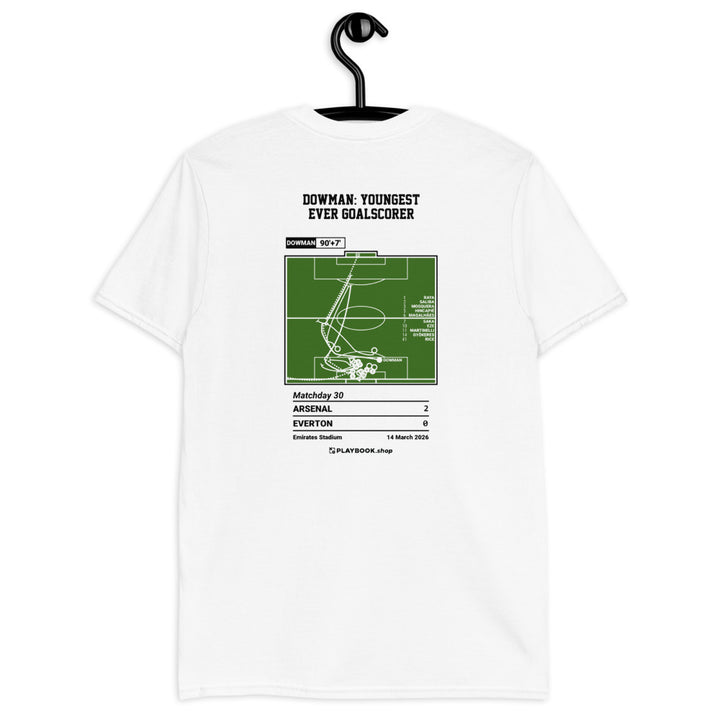 Arsenal Greatest Goals T-shirt: Dowman: Youngest Ever Goalscorer (2026)