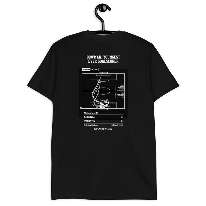 Arsenal Greatest Goals T-shirt: Dowman: Youngest Ever Goalscorer (2026)