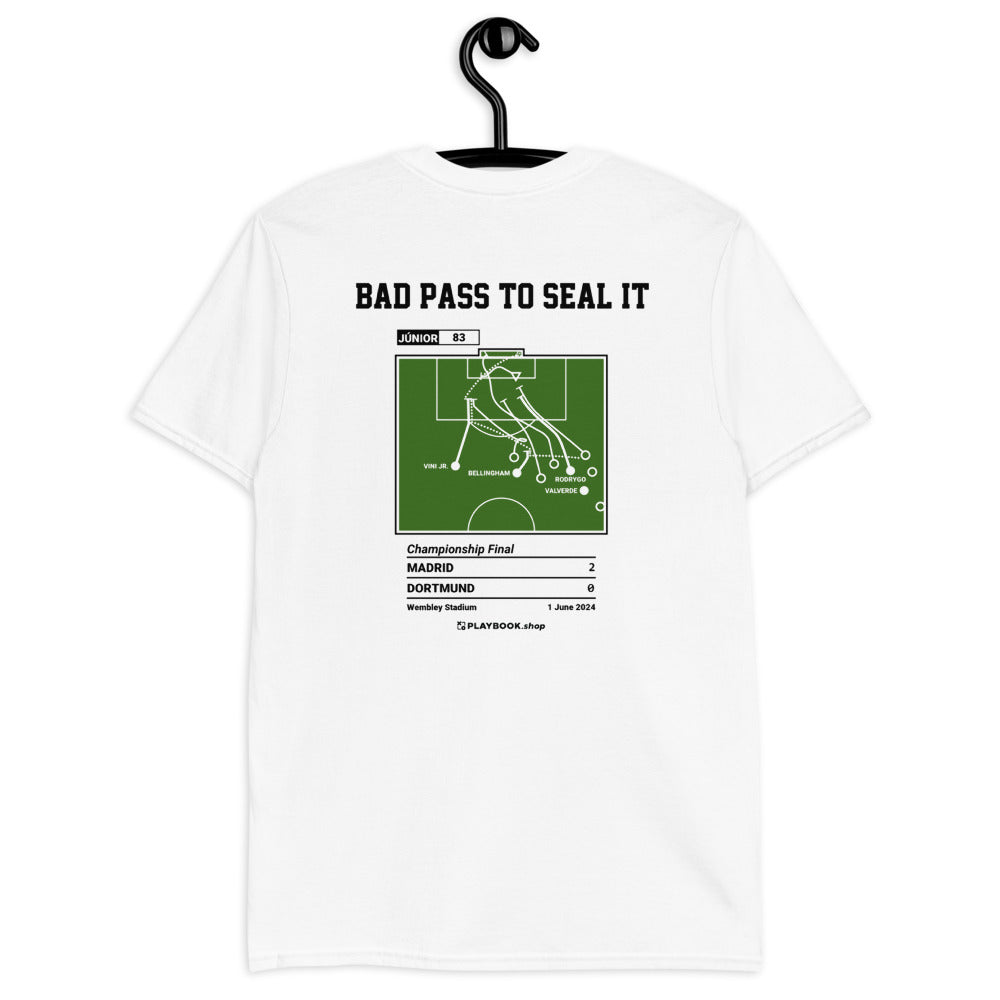 Real Madrid Greatest Goals T-shirt: Bad Pass To Seal It (2024)