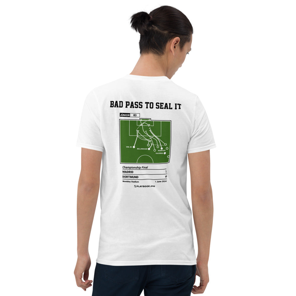 Real Madrid Greatest Goals T-shirt: Bad Pass To Seal It (2024)