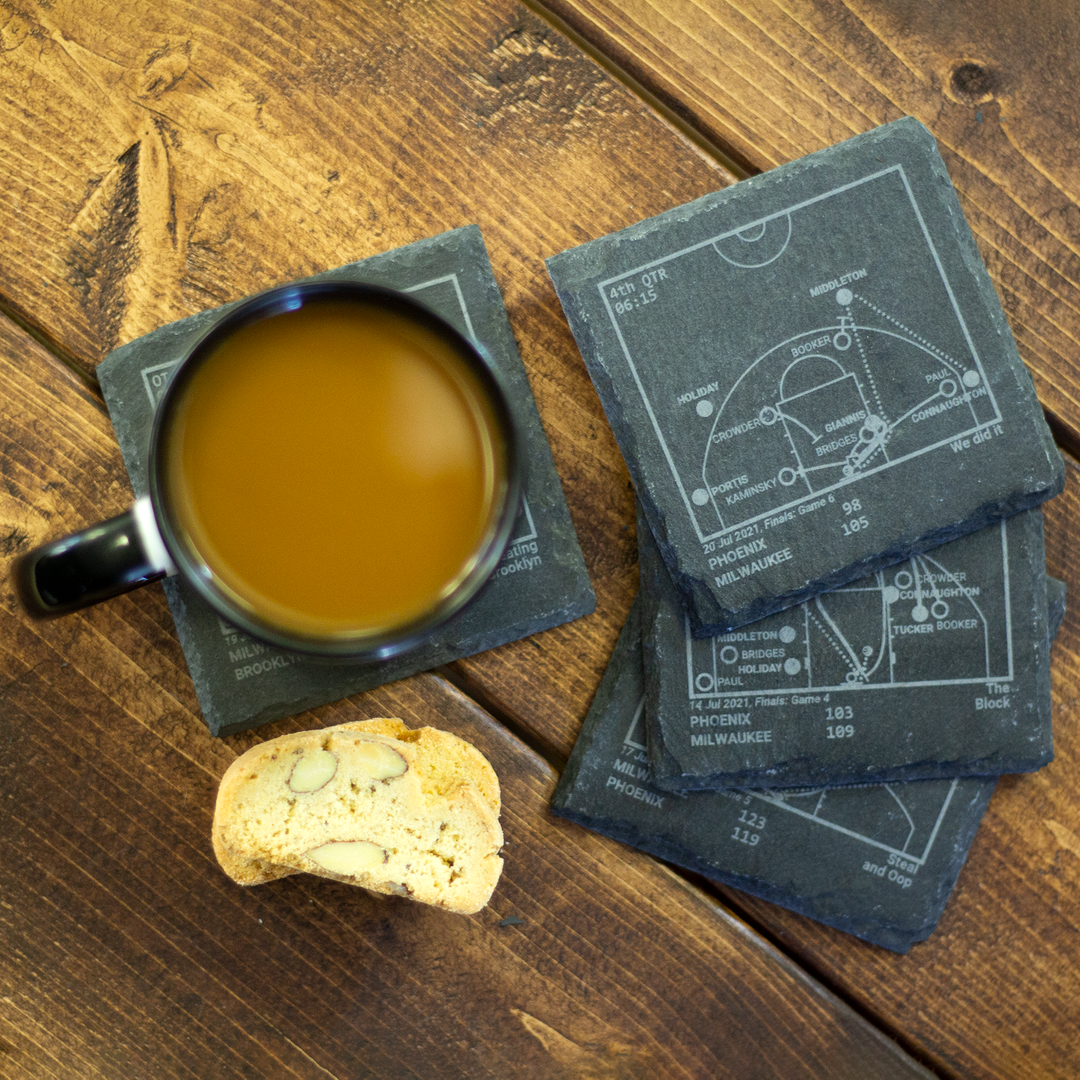 Greatest UCONN Basketball Plays: Slate Coasters (Set of 4)