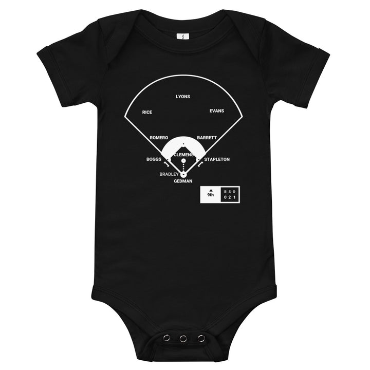 Boston Red Sox Greatest Plays Baby Bodysuit: 20 strikeouts (1986)