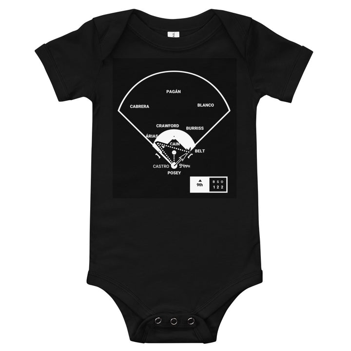 San Francisco Giants Greatest Plays Baby Bodysuit: Cain's Perfect Game (2012)