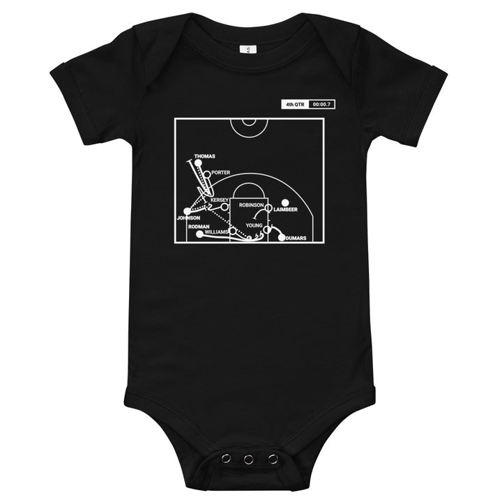 Detroit Pistons Greatest Plays Baby Bodysuit: 007 game (1990)