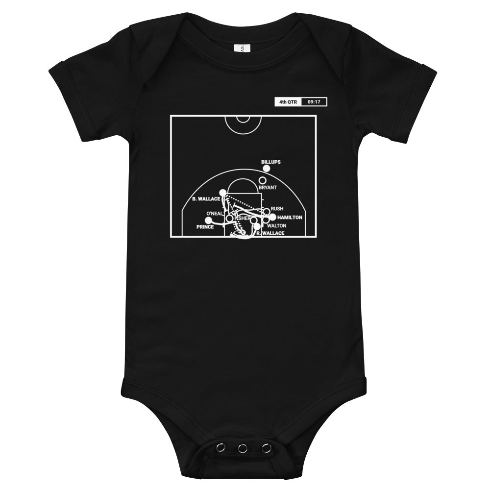 Detroit Pistons Greatest Plays Baby Bodysuit: Third championship (2004)