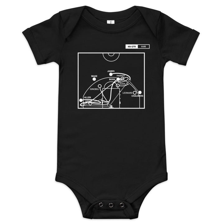 Miami Heat Greatest Plays Baby Bodysuit: Back out to Allen! (2013)