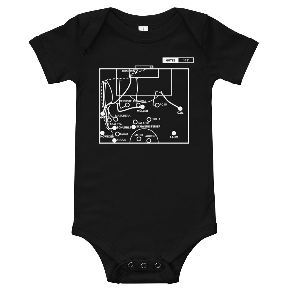 Germany National Team Greatest Goals Baby Bodysuit: Earning the 4th Star (2014)
