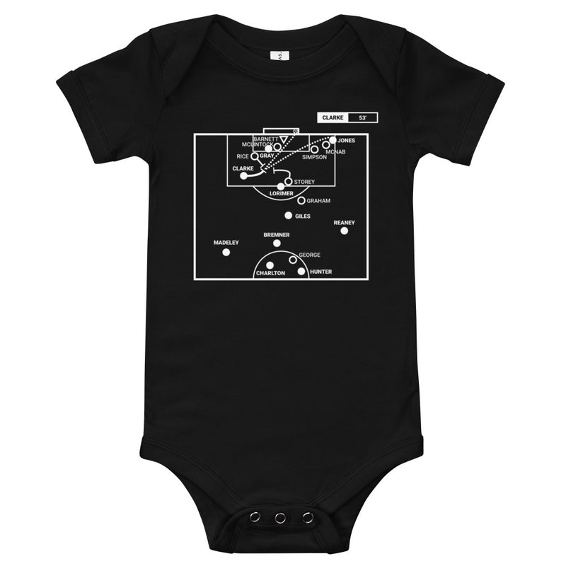 Leeds United Greatest Goals Baby Bodysuit: Cup Champions (1972)