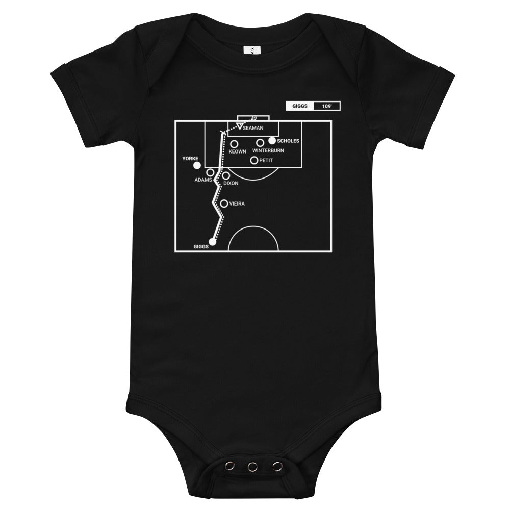 Manchester United Greatest Goals Baby Bodysuit: Setting up the Treble (1999)