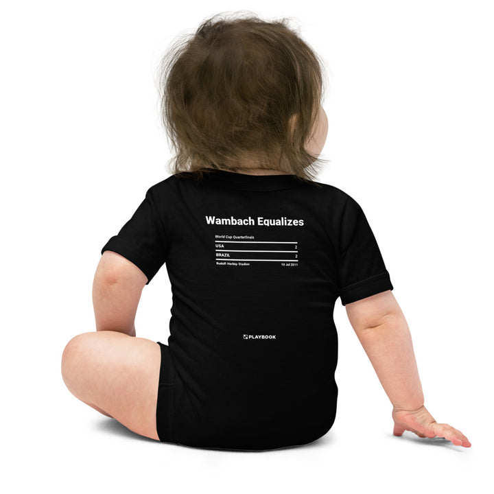 USWNT Greatest Goals Baby Bodysuit: Wambach Equalizes (2011)