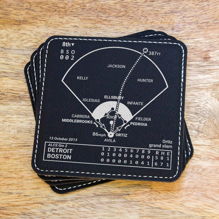 <b>2013 Champions</b> Red Sox Plays: Leatherette Coasters (Set of 4)