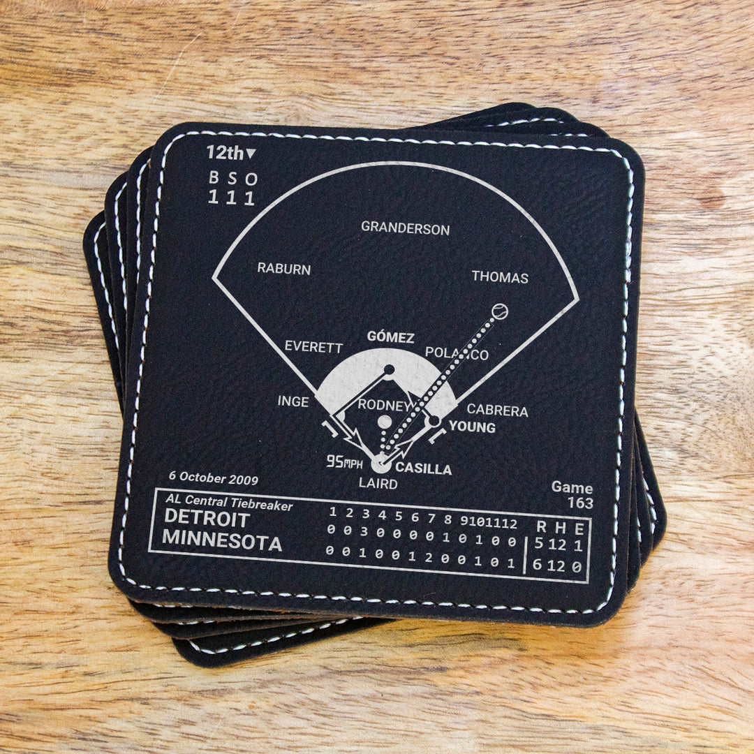 Minnesota Twins Greatest Plays: Leatherette Coasters (Set of 4)