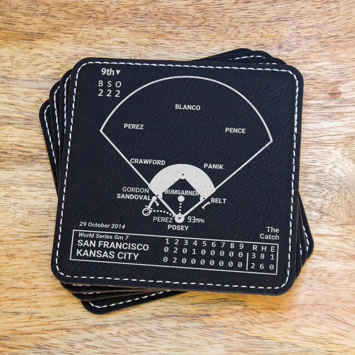 San Francisco Giants Greatest Plays: Leatherette Coasters (Set of 4)