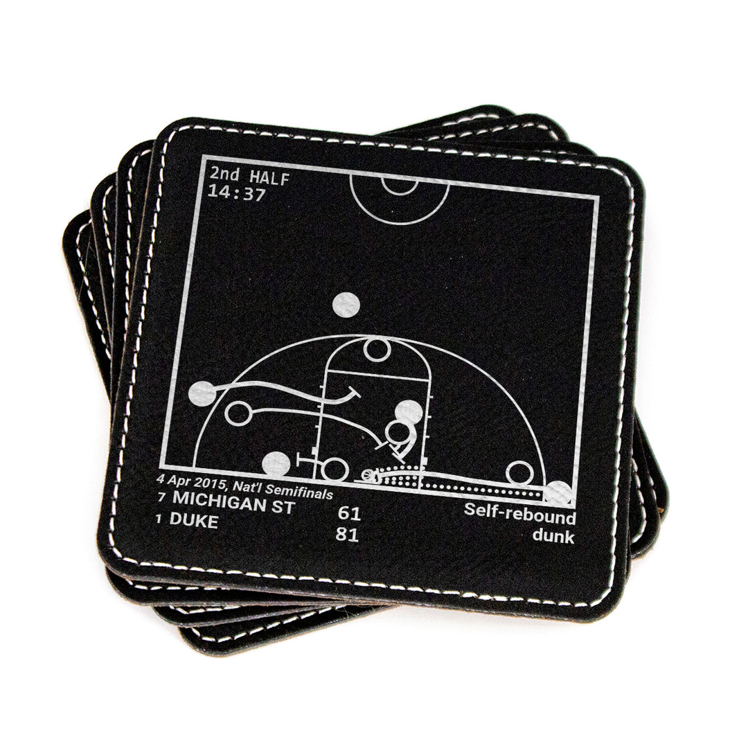 <b>2015 Champions</b> Duke Basketball Plays: Leatherette Coasters (Set of 4)