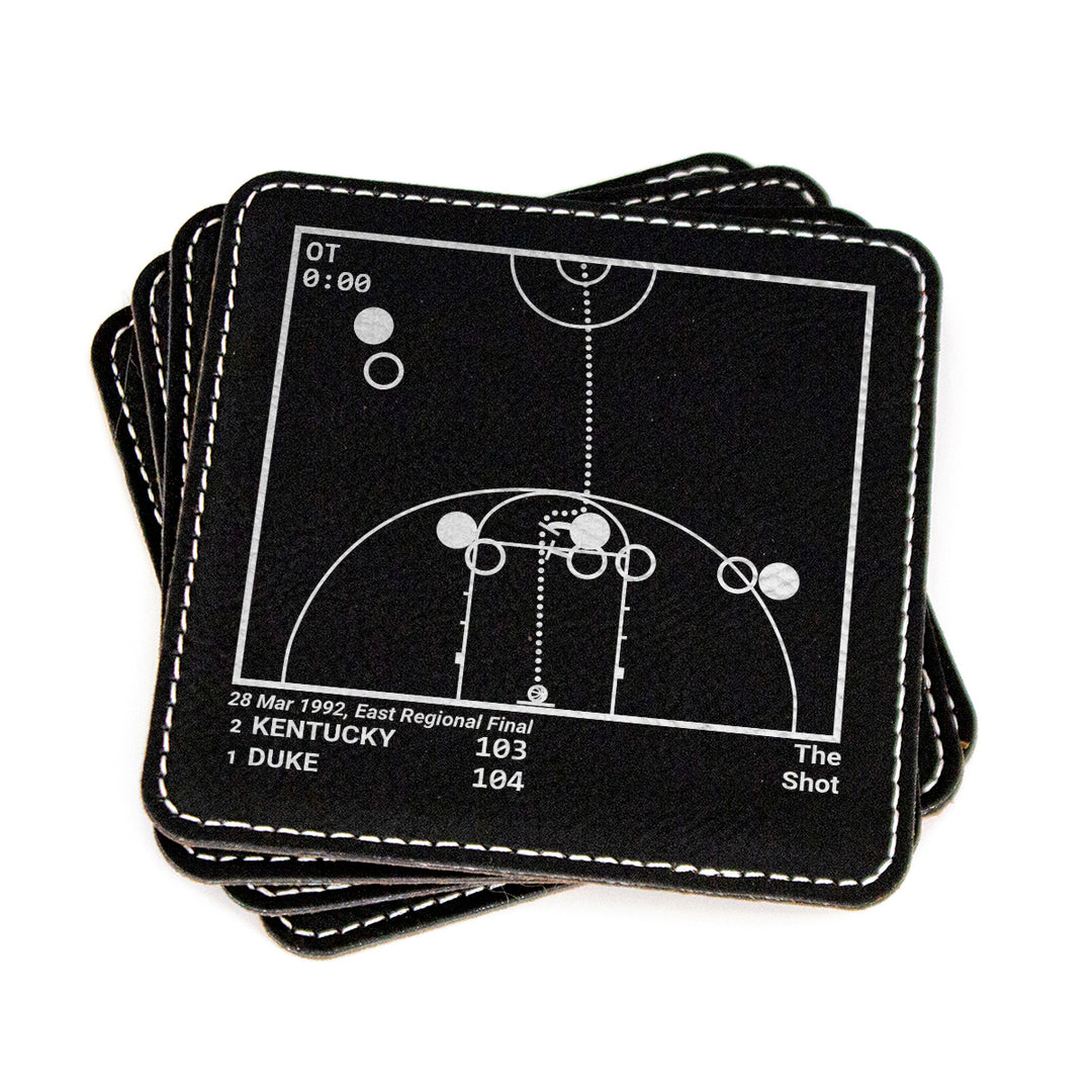 Duke Basketball Greatest Plays: Leatherette Coasters (Set of 4)