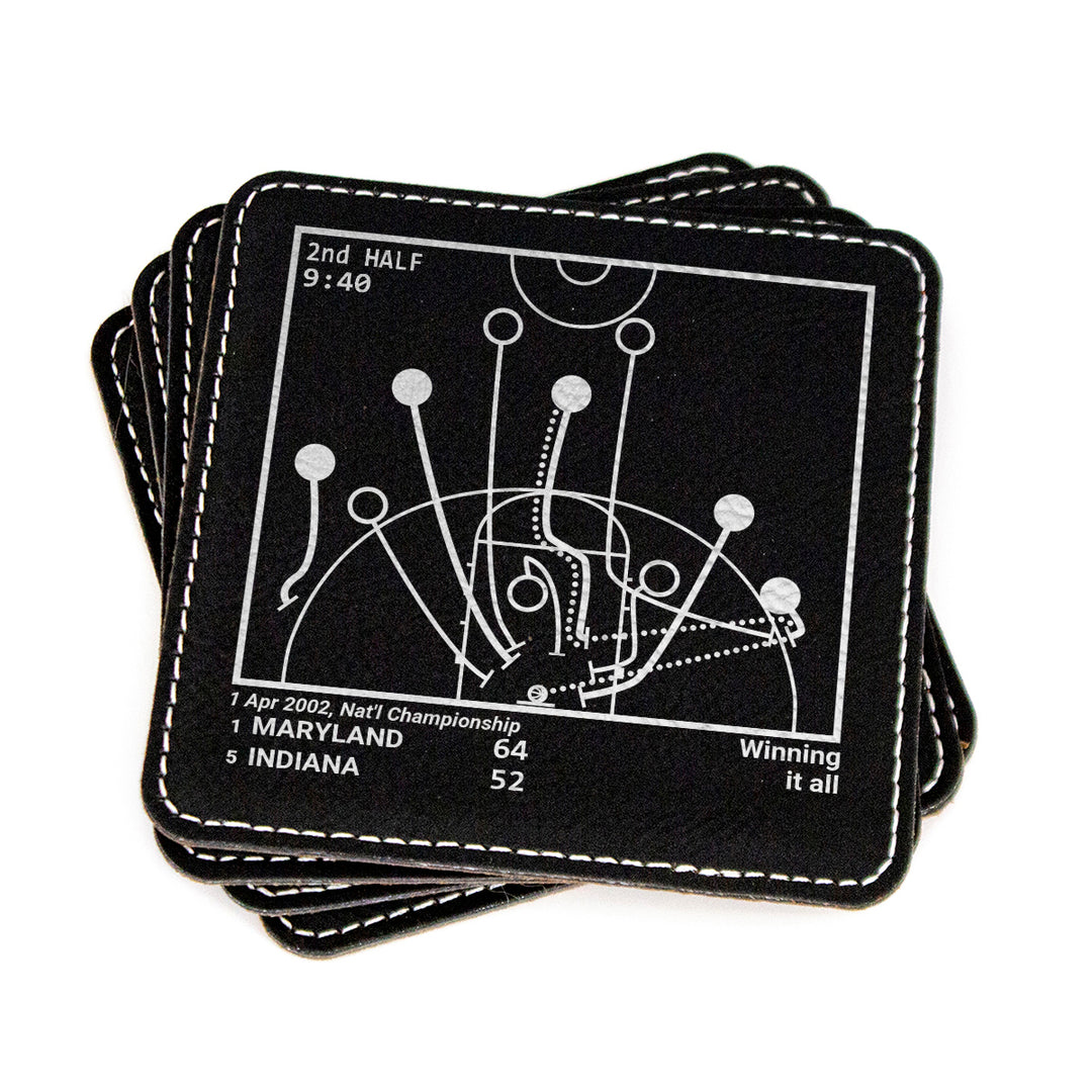 Maryland Basketball Greatest Plays: Leatherette Coasters (Set of 4)