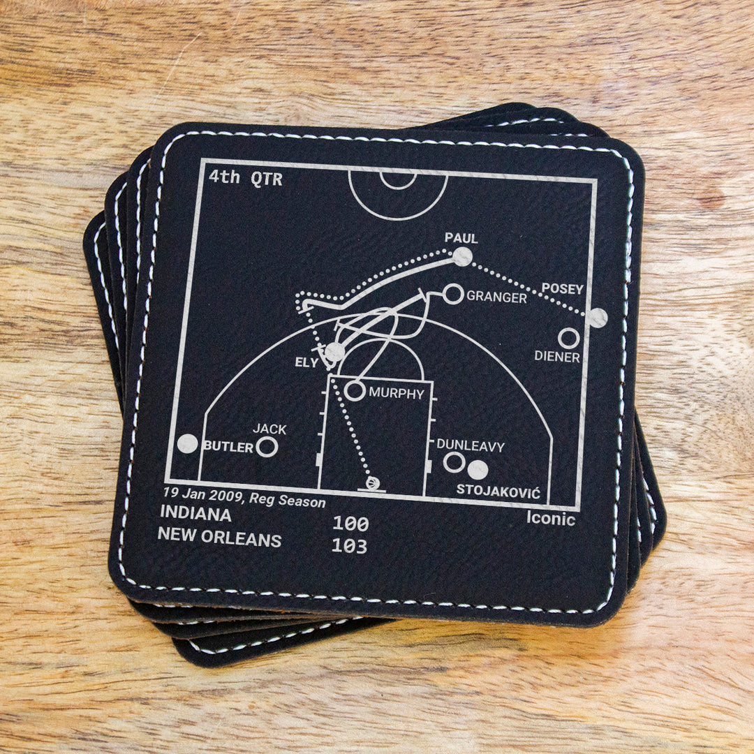 New Orleans Pelicans Greatest Plays: Leatherette Coasters (Set of 4)
