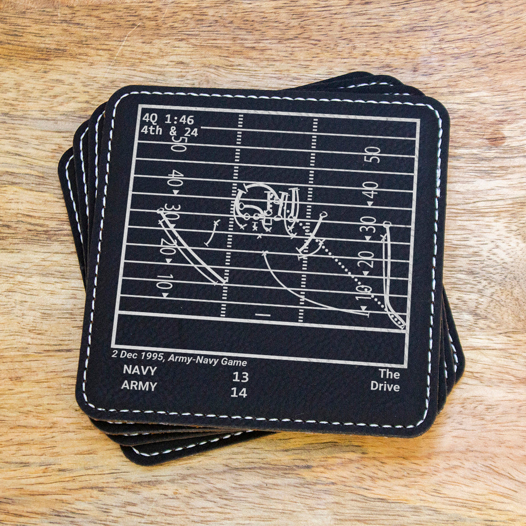 Army Football Greatest Plays: Leatherette Coasters (Set of 4)