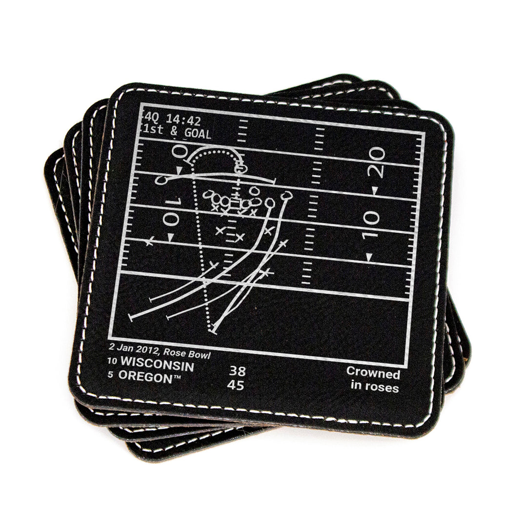 Oregon Football Greatest Plays: Leatherette Coasters (Set of 4)