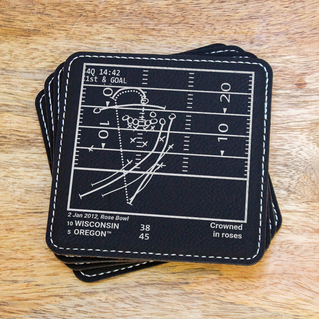 Oregon Football Greatest Plays: Leatherette Coasters (Set of 4)