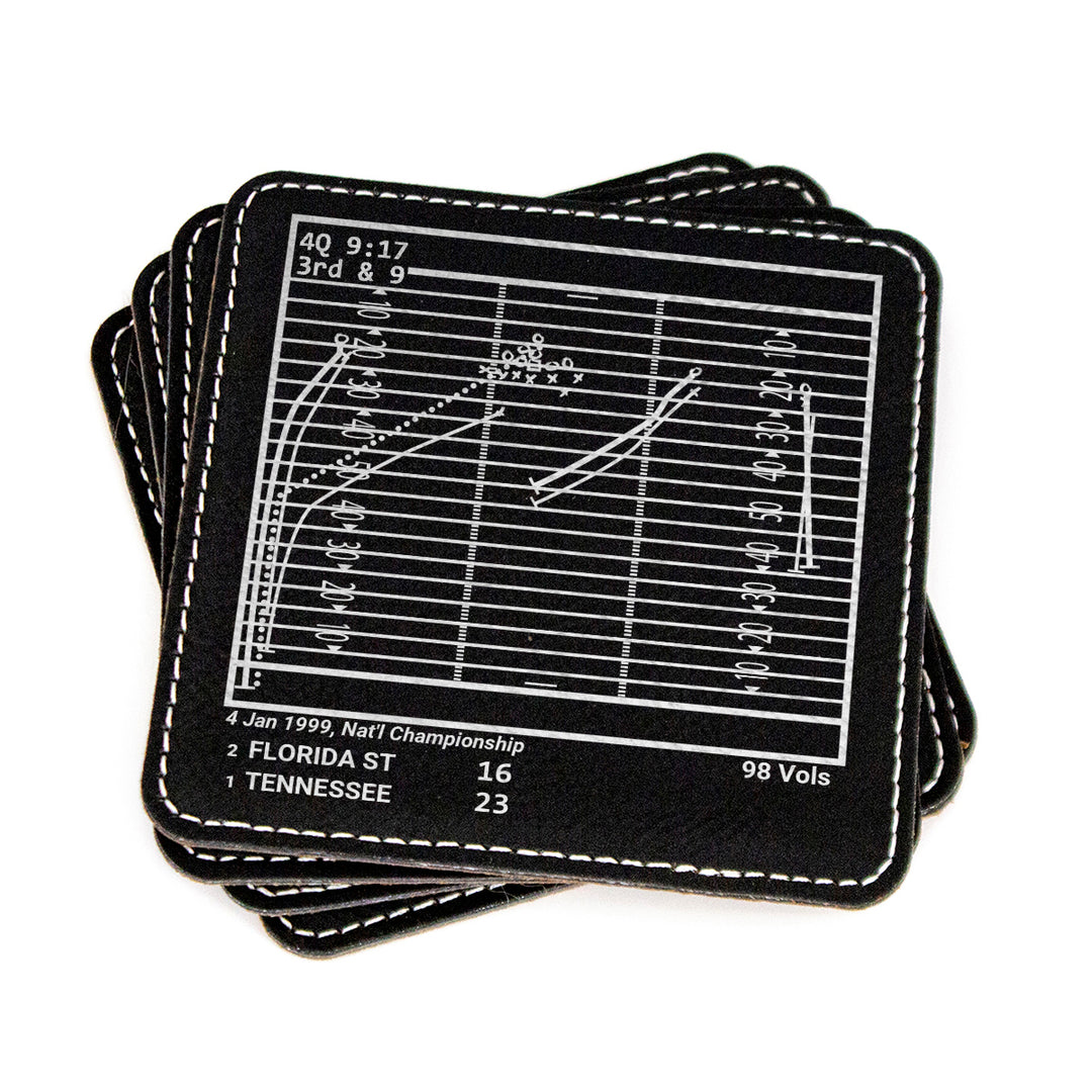 Greatest Tennessee Football Plays: Leatherette Coasters (Set of 4)