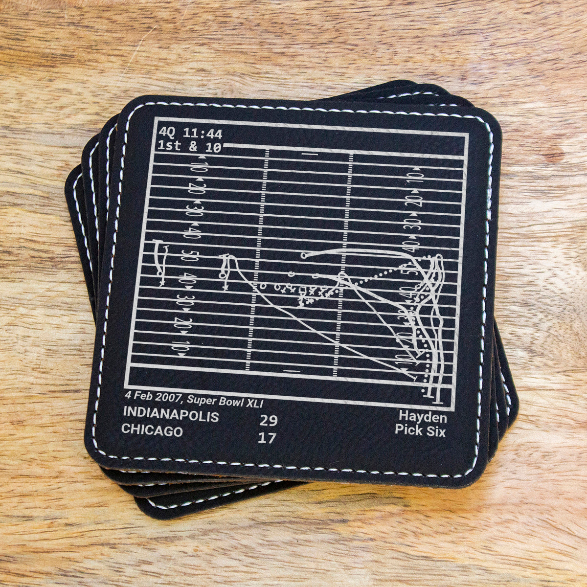 Indianapolis Colts Greatest Plays: Leatherette Coasters (Set of 4 ...