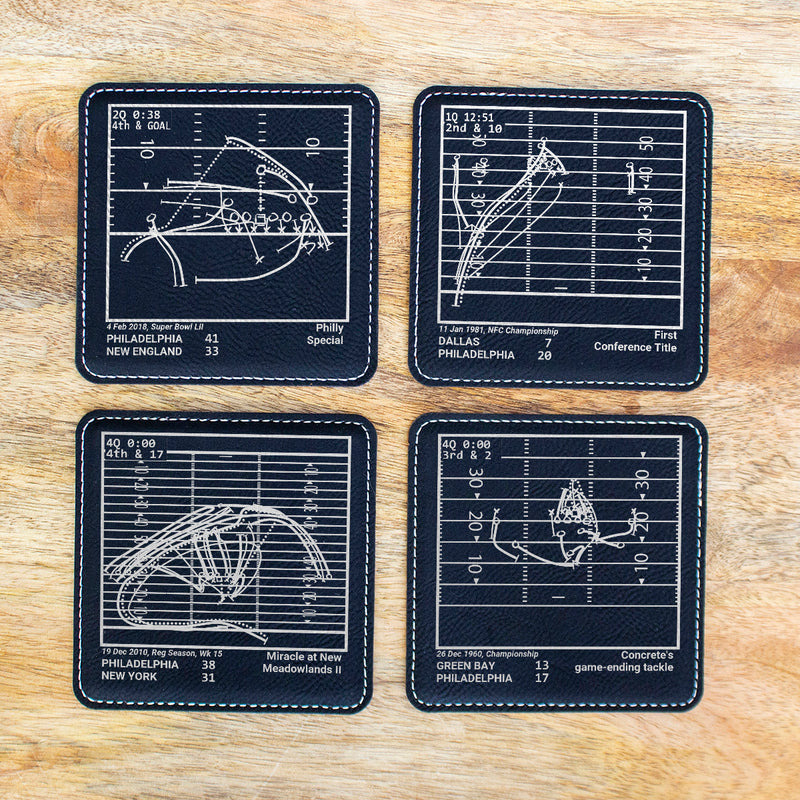 Greatest Eagles Plays: Slate Coasters (Set of 4) – Playbook