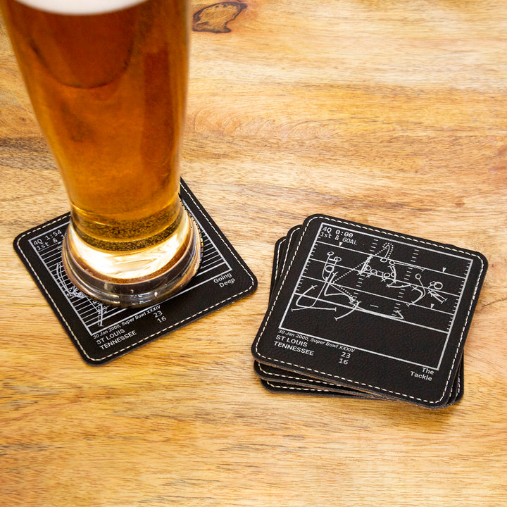 St. Louis Rams Greatest Plays: Leatherette Coasters (Set of 4)