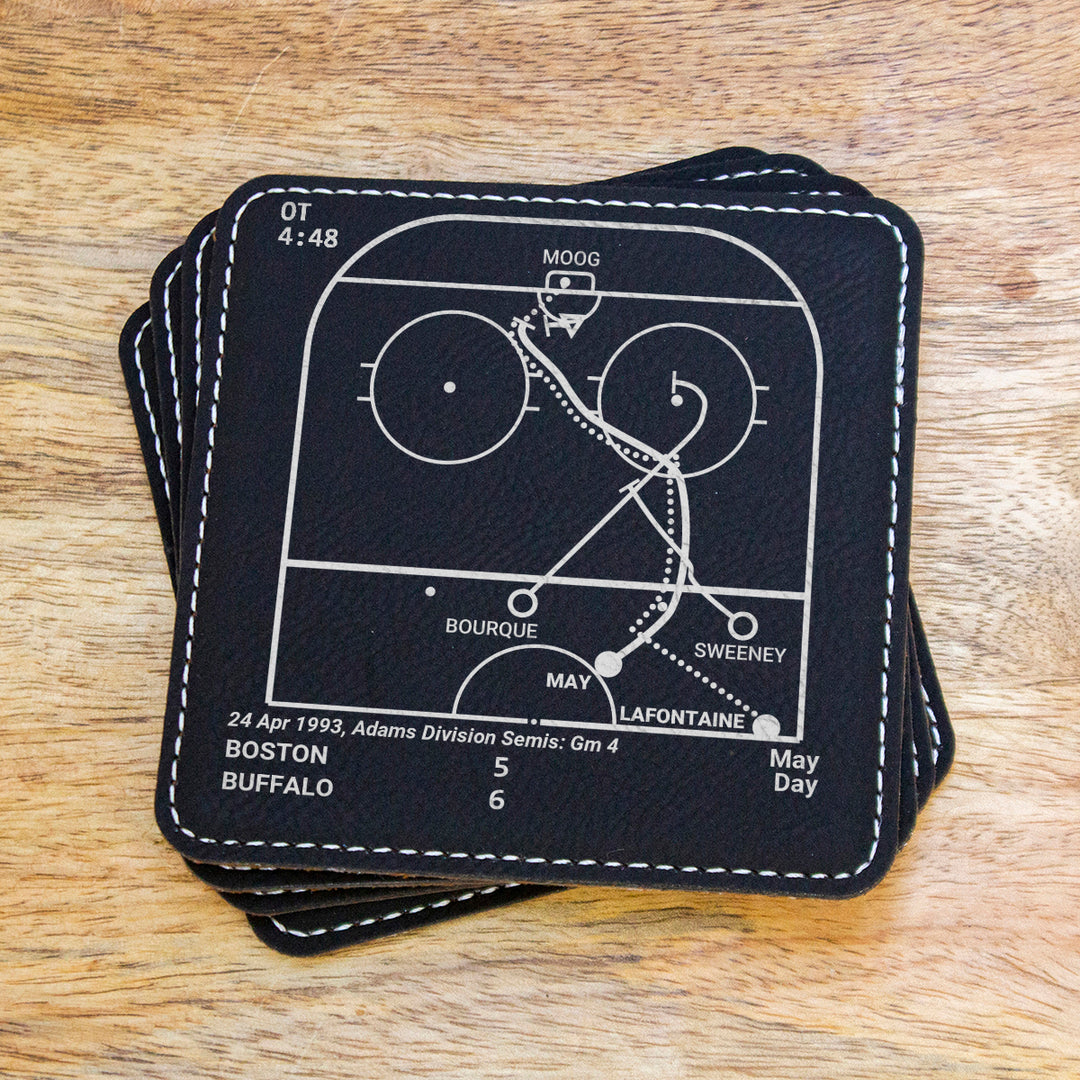 Buffalo Sabres Greatest Goals: Leatherette Coasters (Set of 4)