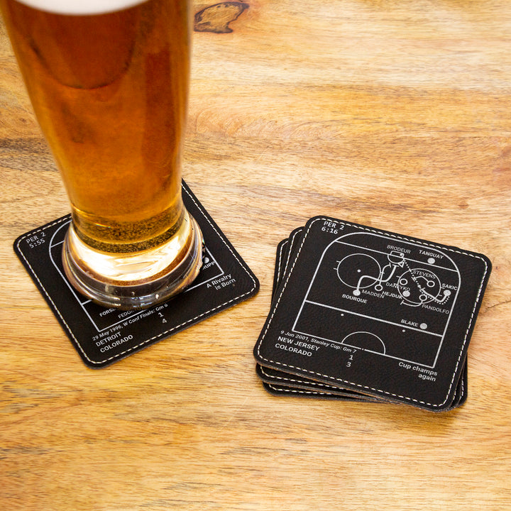 Colorado Avalanche Greatest Goals: Leatherette Coasters (Set of 4)
