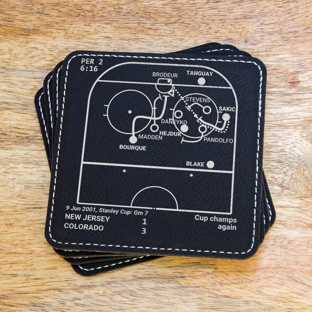 Colorado Avalanche Greatest Goals: Leatherette Coasters (Set of 4)