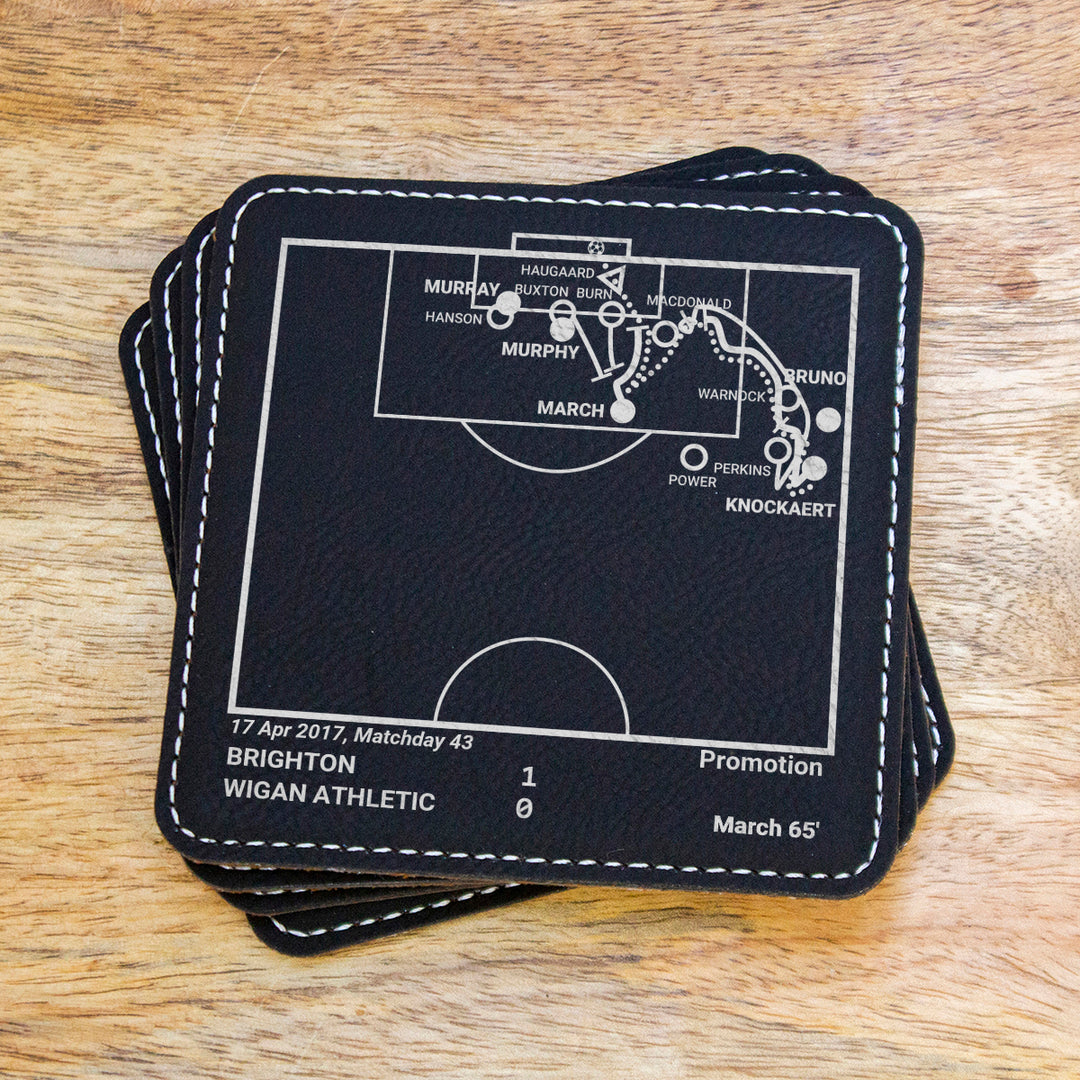 Brighton & Hove Albion Greatest Goals: Leatherette Coasters (Set of 4)