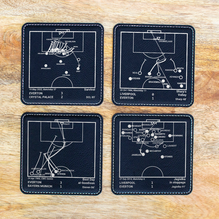 Everton Greatest Goals: Leatherette Coasters (Set of 4)