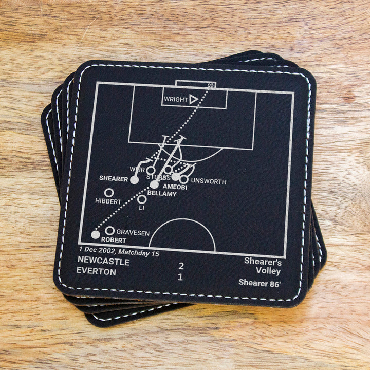 Newcastle Greatest Goals: Leatherette Coasters (Set of 4)