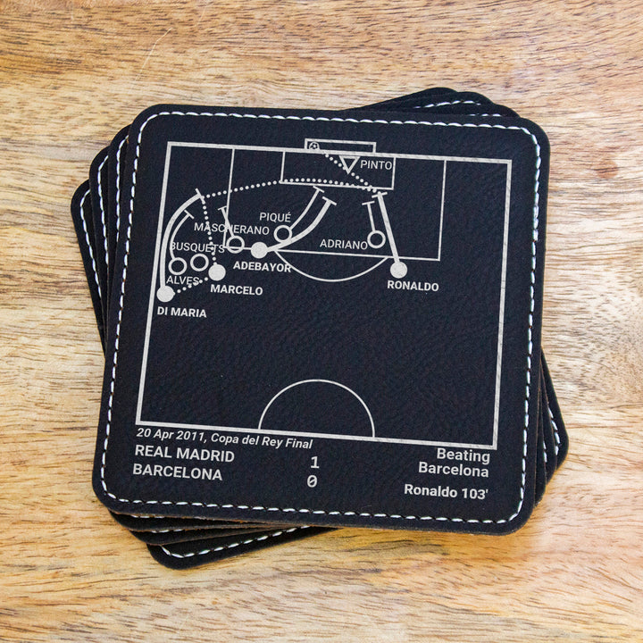 Real Madrid Greatest Goals: Leatherette Coasters (Set of 4)