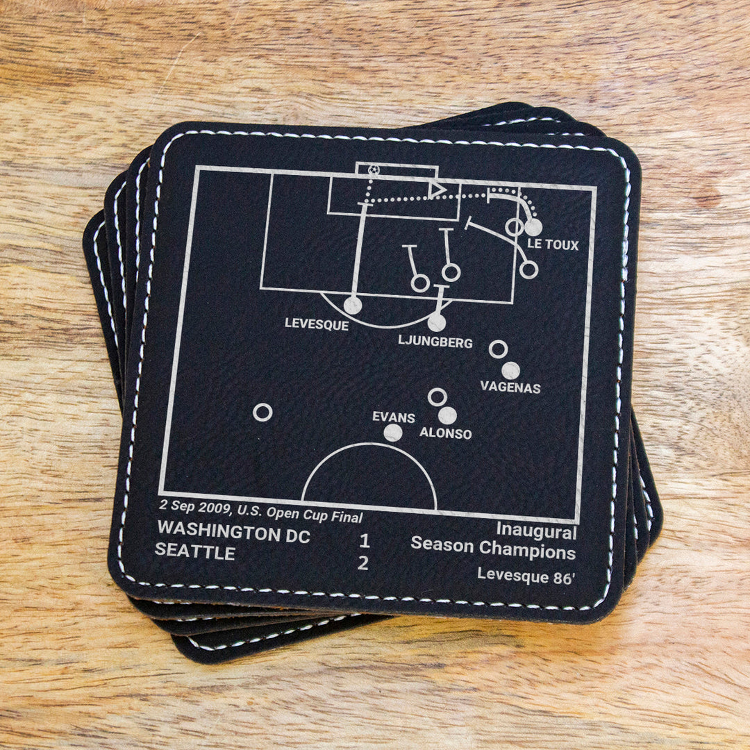 Seattle Sounders Greatest Goals: Leatherette Coasters (Set of 4)