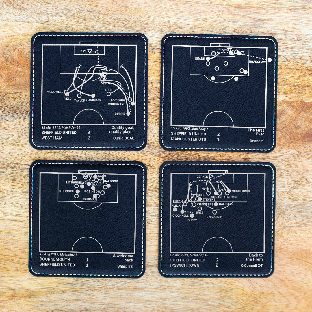 Sheffield United Greatest Goals: Leatherette Coasters (Set of 4)