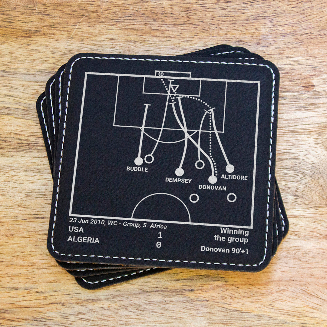 USMNT Greatest Goals: Leatherette Coasters (Set of 4)