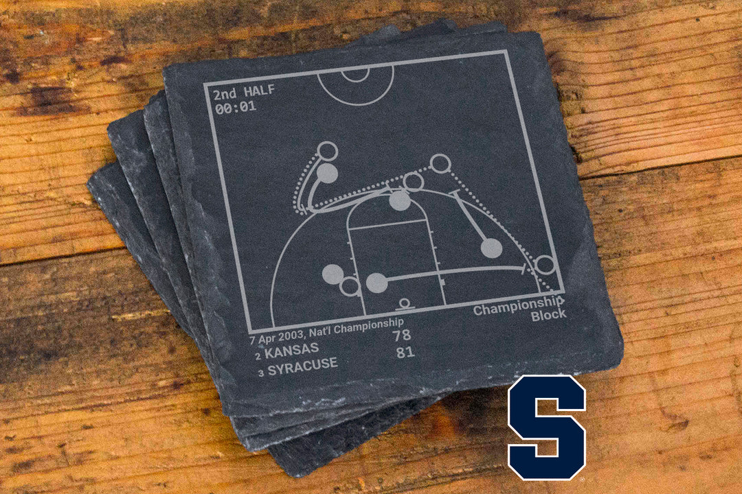 Syracuse Basketball Greatest Plays: Slate Coasters (Set of 4)