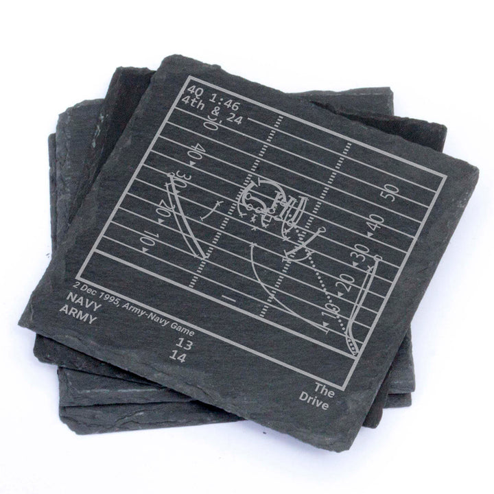 Army Football Greatest Plays: Slate Coasters (Set of 4)