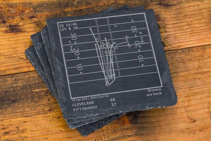 Greatest Browns Plays: Slate Coasters (Set of 4)